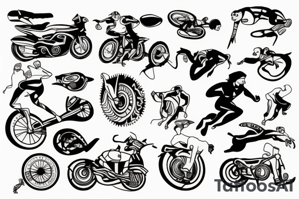 triathlon tattoo idea
