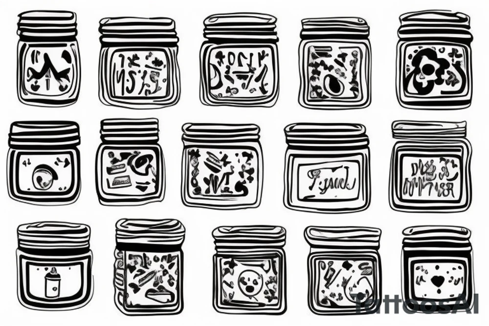 one little jar two medium jar and one big jar tattoo idea