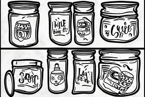 one little jar two medium jar and one big jar tattoo idea
