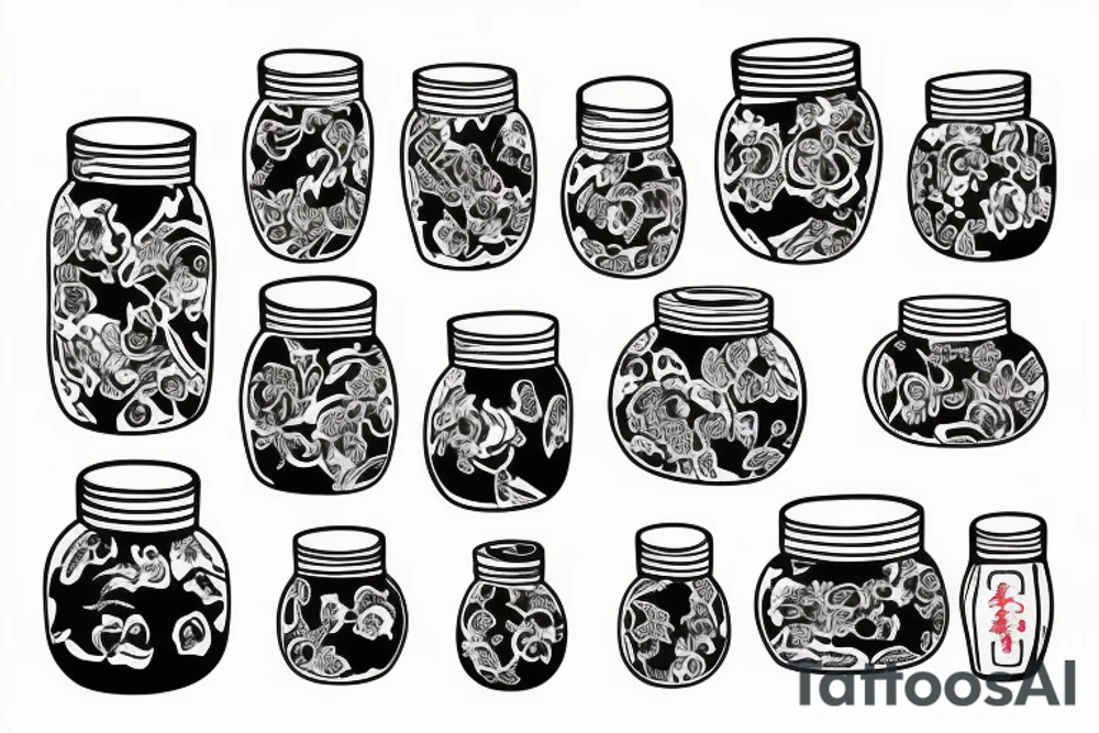 one little jar two medium jar and one big jar tattoo idea