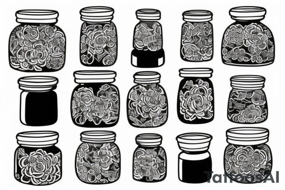 one little jar two medium jar and one big jar tattoo idea