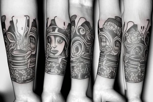 one little jar two medium jar and one big jar tattoo idea
