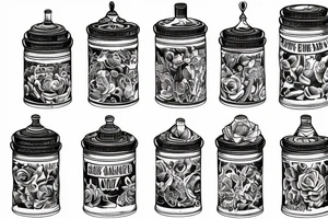 one little jar two medium jar and one big jar tattoo idea