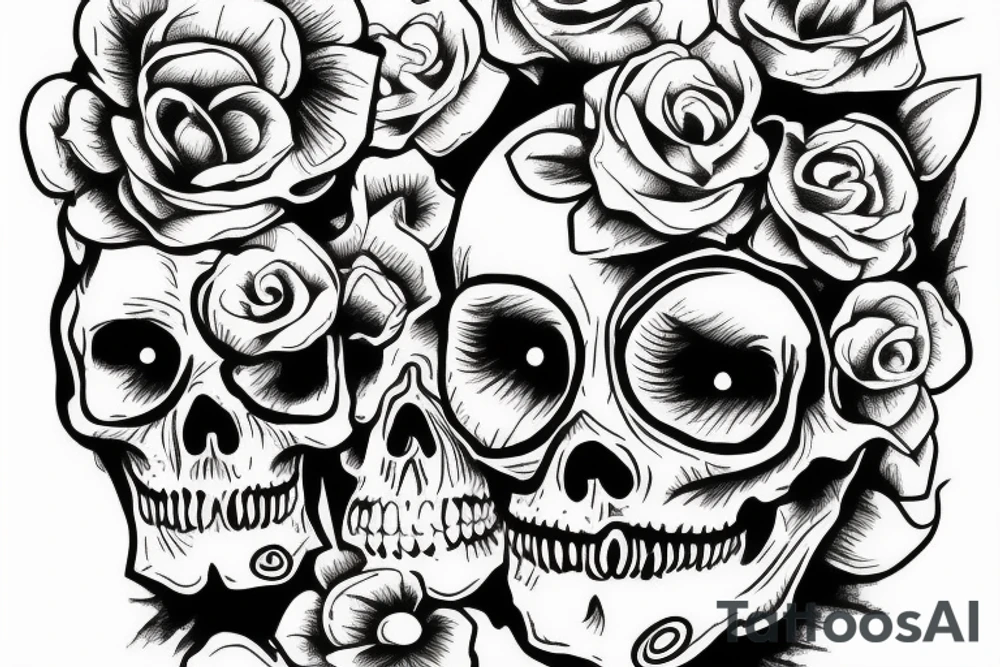 skull in a jar tattoo idea