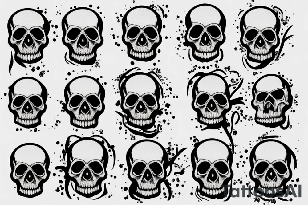 skull in a jar tattoo idea