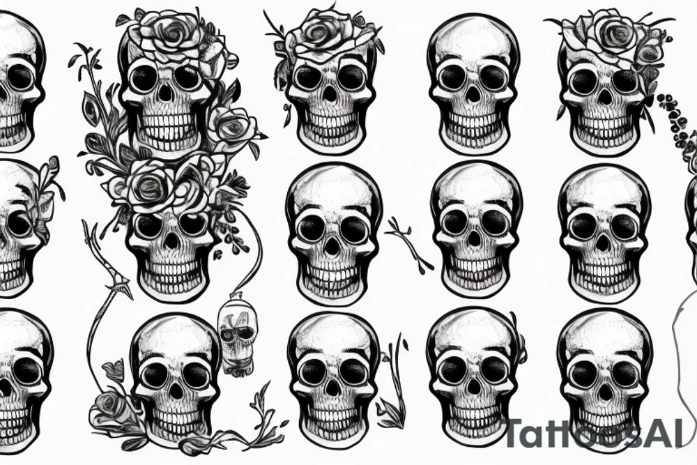 skull in a jar tattoo idea