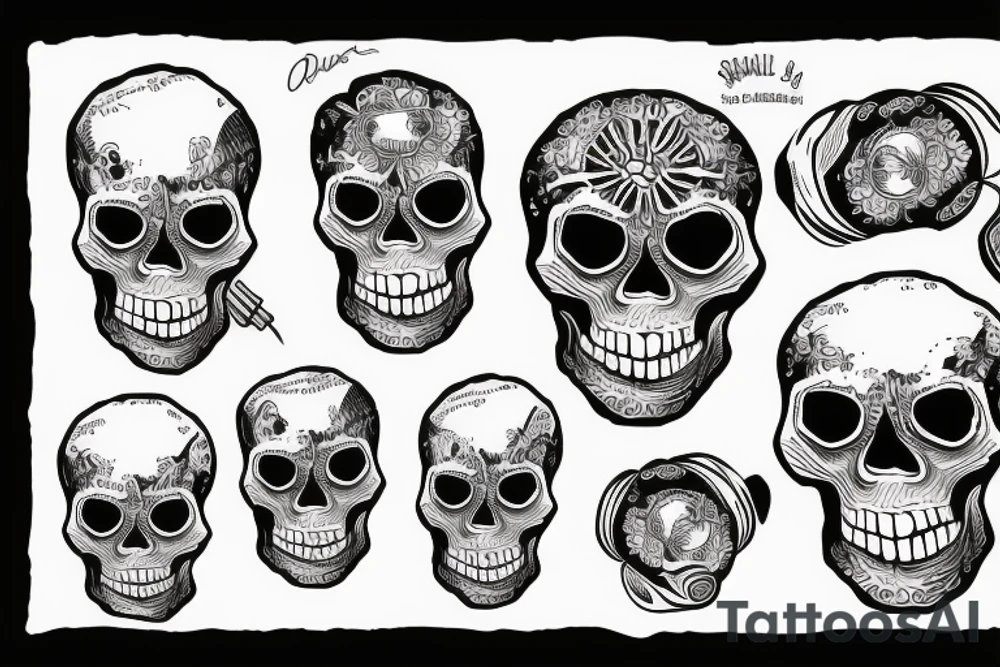 skull in a bottle tattoo idea