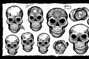 skull in a bottle tattoo idea