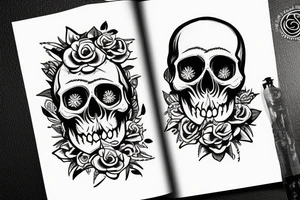 skull in a bottle tattoo idea