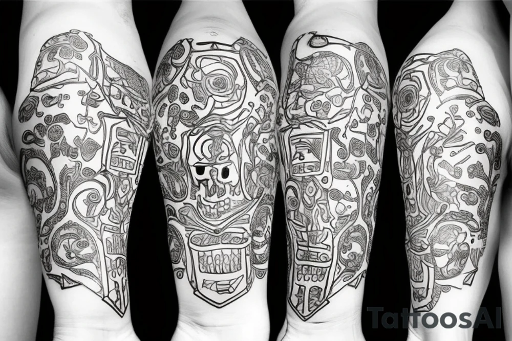 bones in jar tattoo idea