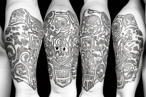 bones in jar tattoo idea