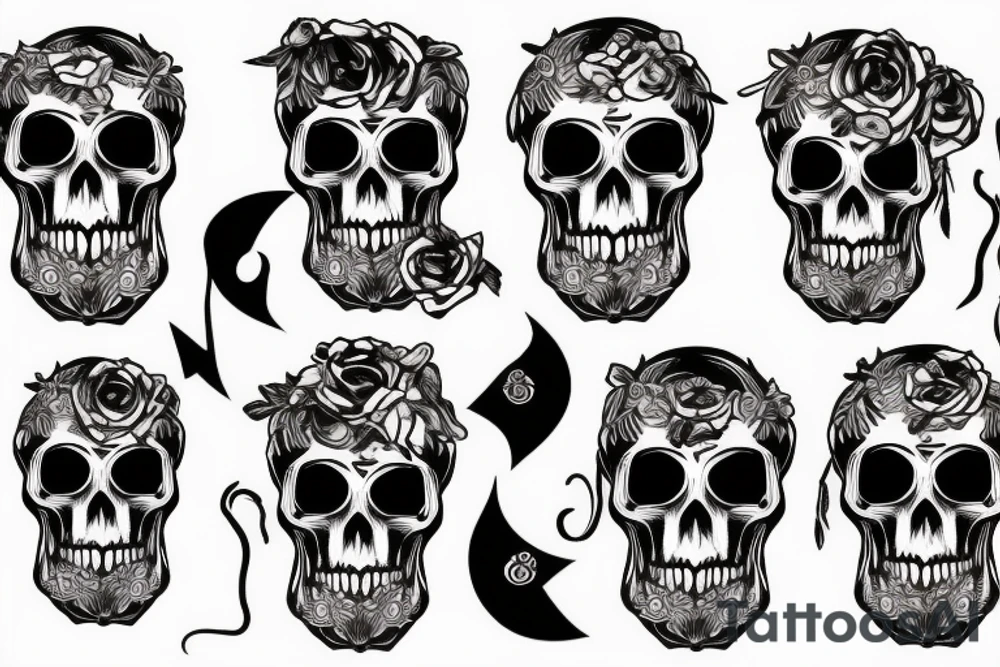 skull in jar tattoo idea