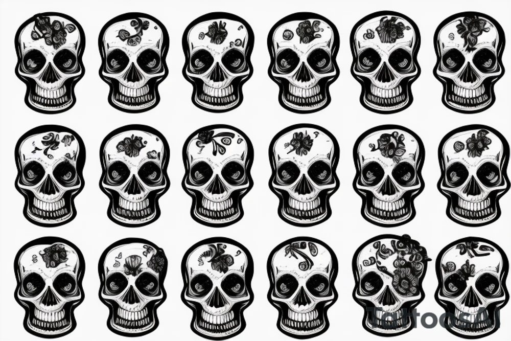 skull in jar tattoo idea
