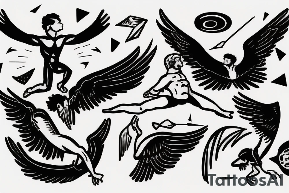 icarus, greec, falling, man tattoo idea