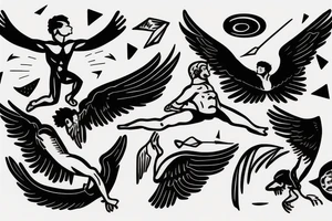 icarus, greec, falling, man tattoo idea