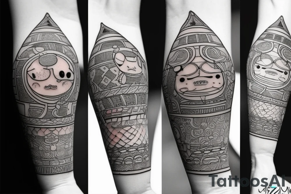 5 big jar tattoo idea