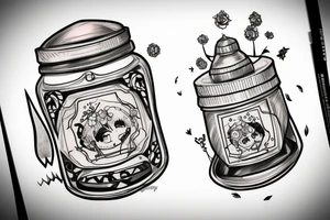 5 big jar tattoo idea