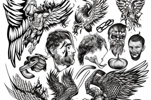 icarus, greec, falling, man, tattoo idea