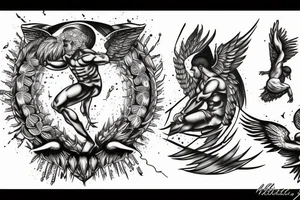 icarus, greec, falling, man, god tattoo idea