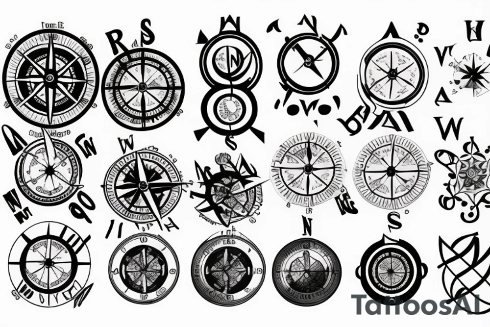 nordic compass tattoo idea
