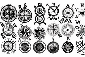 nordic compass tattoo idea