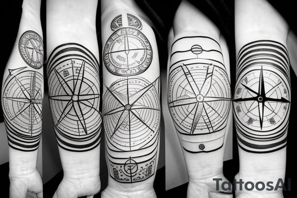 nordic compass tattoo idea