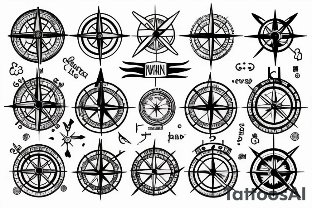 nordic compass glob tattoo idea