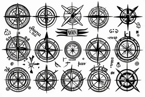nordic compass glob tattoo idea