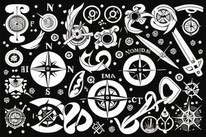 nordic compass glob tattoo idea