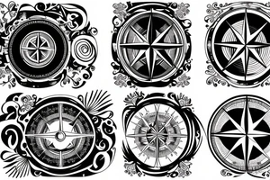 compass and globe tattoo idea
