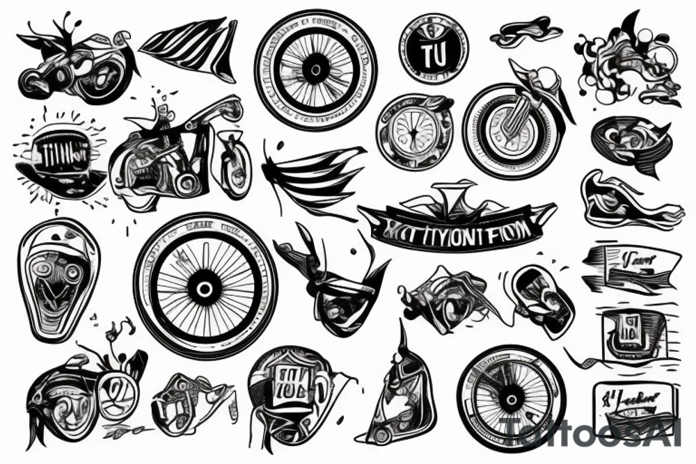 triathlon tattoo idea