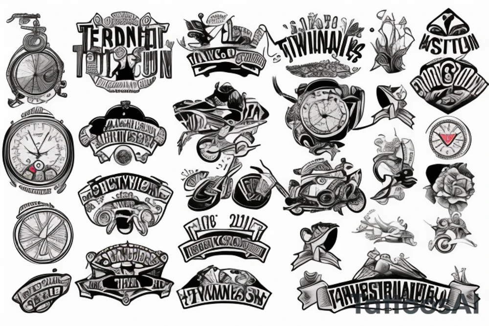 design me a tattoo that shows the triathlon events tattoo idea
