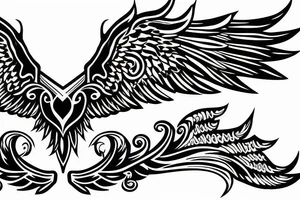 Left Forearm tattoo with wings and a crest that signifies USA, Scotland and Ireland tattoo idea