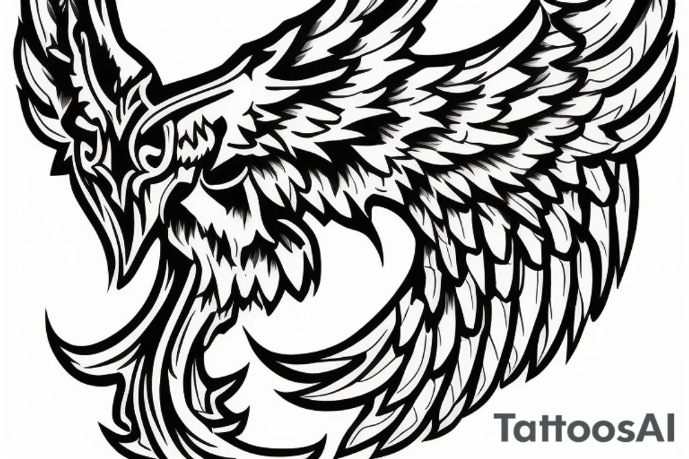 Left Forearm tattoo with wings and a crest that signifies USA, Scotland and Ireland tattoo idea