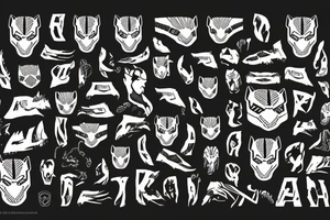 Black panther outfit with African imprints tattoo idea