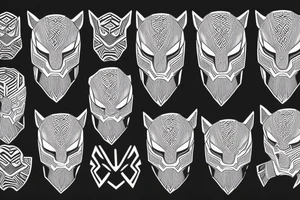 Black panther outfit with the continent of African imprinted tattoo idea
