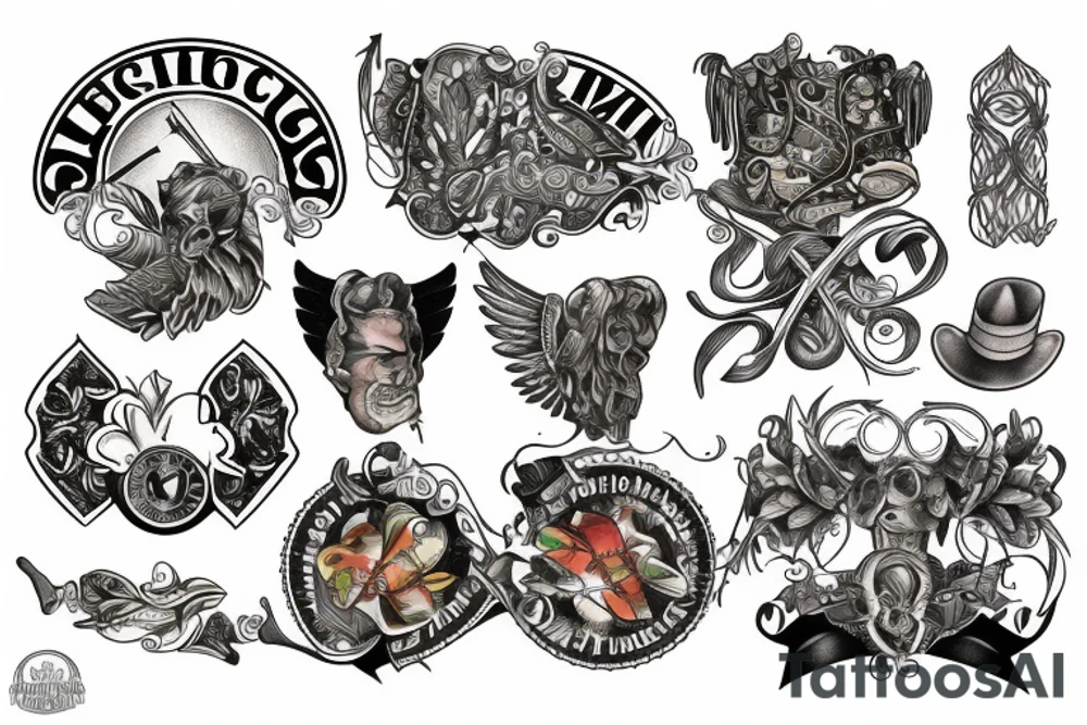 American Scottish and Irish heritage tattoo idea