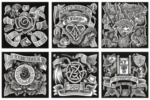 American Scottish and Irish heritage tattoo idea