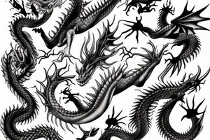 flying dragon tattoo idea