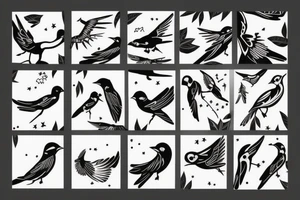 Birds flying tattoo idea