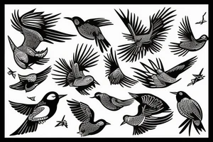 Birds flying tattoo idea