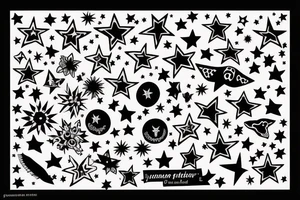 Head with stars tattoo idea