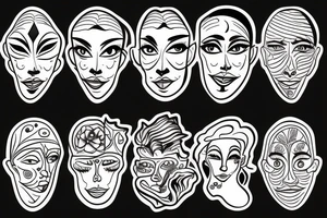 Cool face person tattoo idea