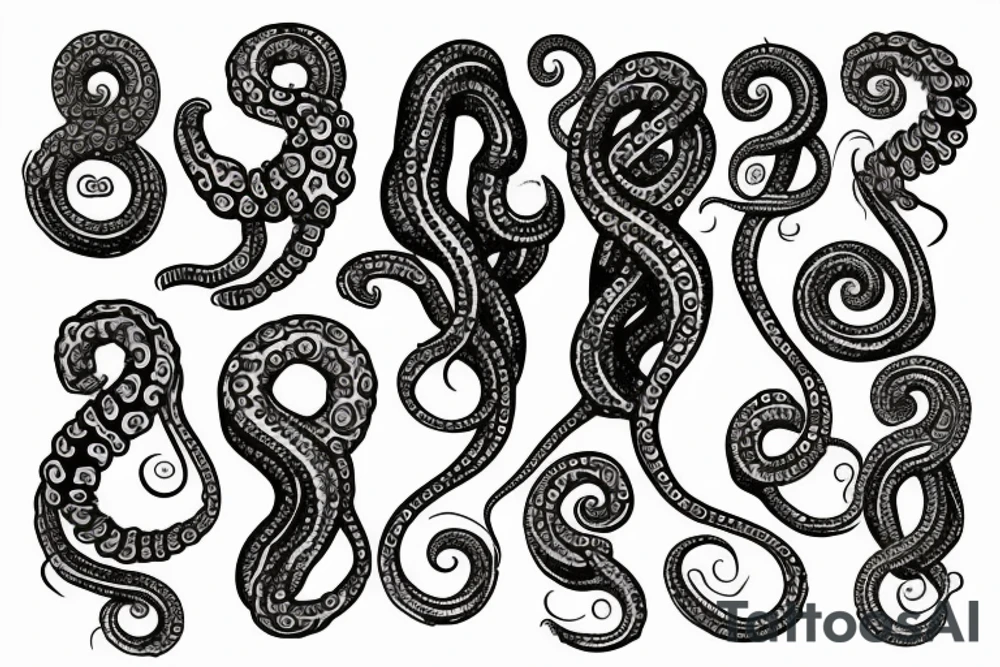 Tentacle hand tattoo idea