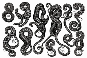 Tentacle hand tattoo idea