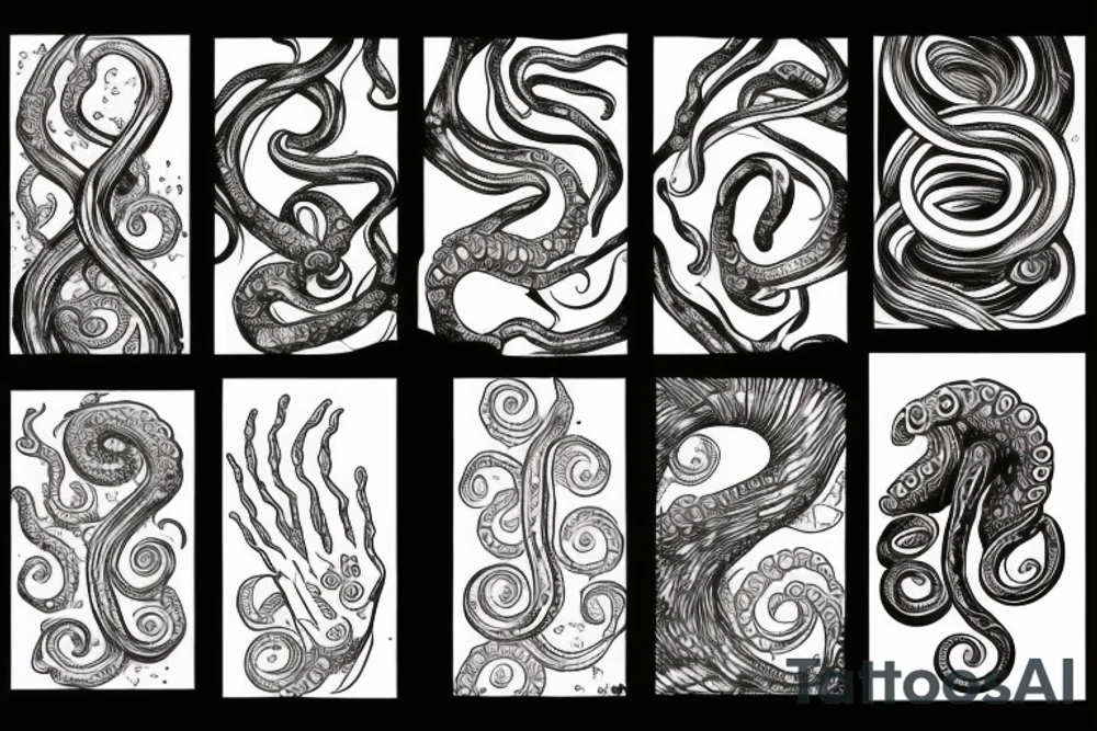 Tentacle hand tattoo idea