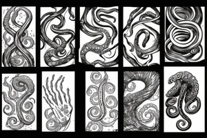 Tentacle hand tattoo idea