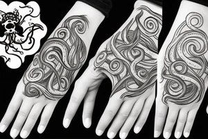 Tentacle hand tattoo idea