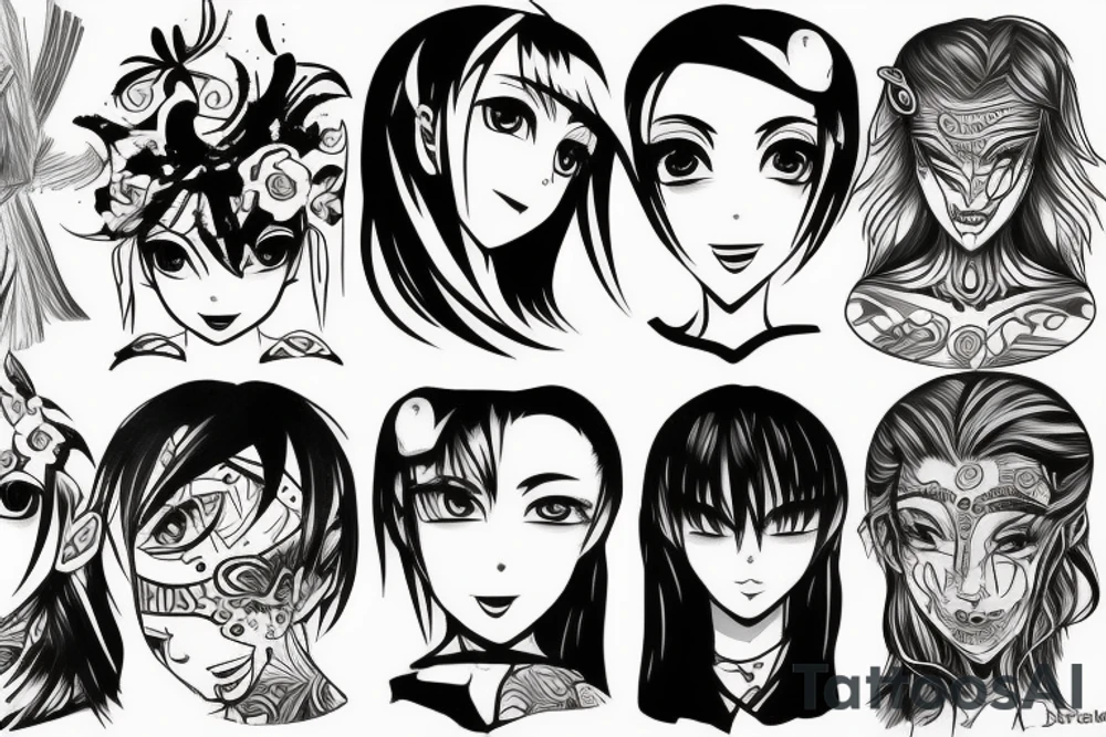 Manga dark tattoo idea