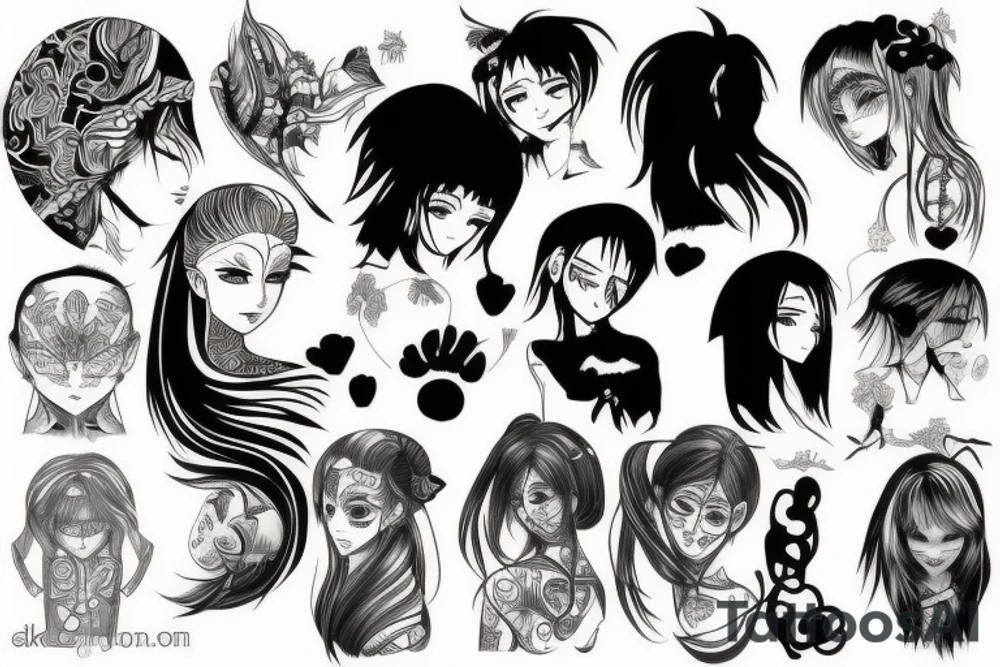 Manga dark tattoo idea